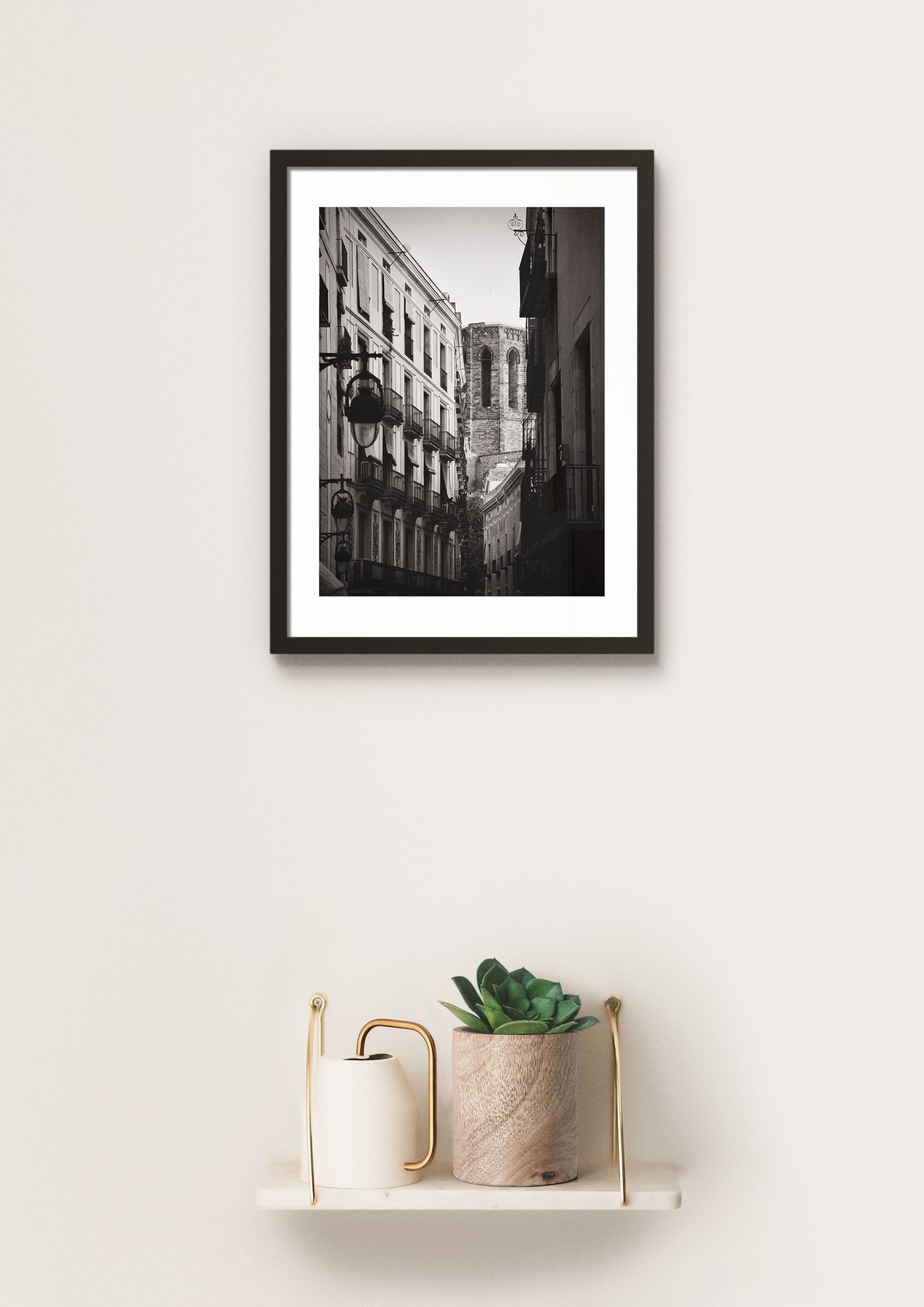 Cartel Barcelona nº. 2 - Negro Blanco - 30 x 40 cm