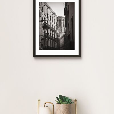 Affiche Barcelone No. 2 - Noir Blanc - 30 x 40 cm