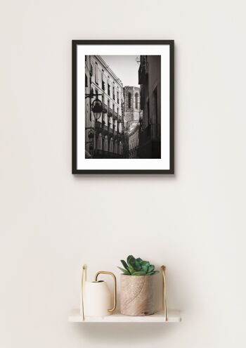 Affiche Barcelone No. 2 - Noir Blanc - 30 x 40 cm 1