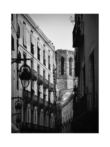 Affiche Barcelone No. 2 - Noir Blanc - 30 x 40 cm 2