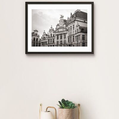 Poster Brussel No. 1 - Zwart Wit - 30 x 40 cm