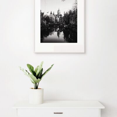 Poster Amsterdam No. 1 - Black White - 30 x 40 cm