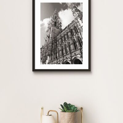 Poster Brussels No. 3 - Black White - 30 x 40 cm