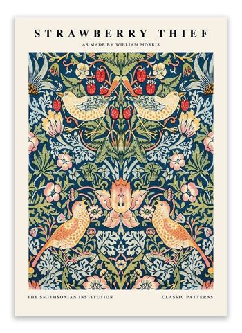 Carte postale William Morris - Voleur de fraises 1