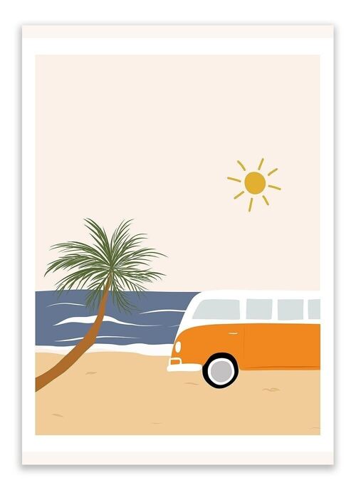 Postcard Summer - Beach Volkswagen