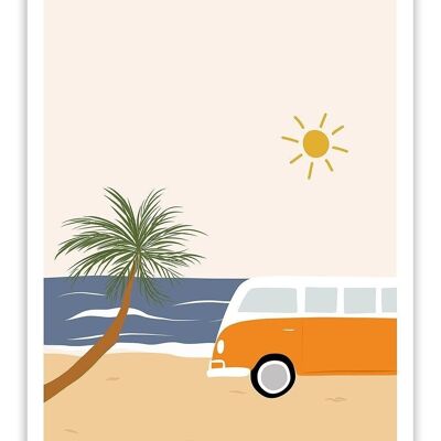 Cartolina Estate - Spiaggia Volkswagen