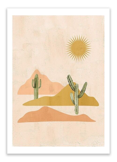 Postcard Cactus - Desert Watercolor