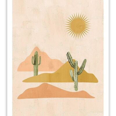 Postcard Cactus - Desert Watercolor