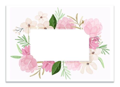 Postcard Table Arrangement - Pink and White Flowers