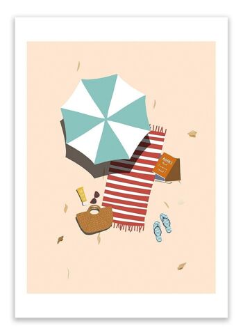 Carte postale Parasol de plage - Abstrait 1