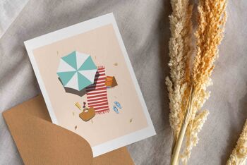Carte postale Parasol de plage - Abstrait 2