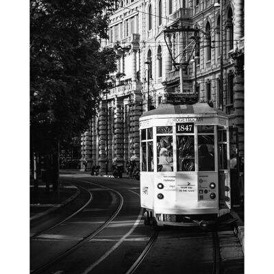 Affiche Milan No. 2 - Noir Blanc - 21x30