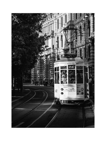 Affiche Milan No. 2 - Noir Blanc - 21x30