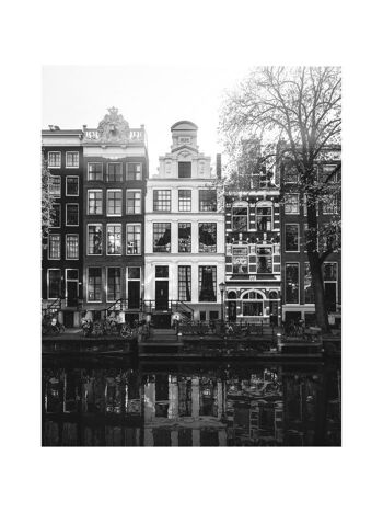 Affiche Amsterdam No. 2 - Noir Blanc - 21x30
