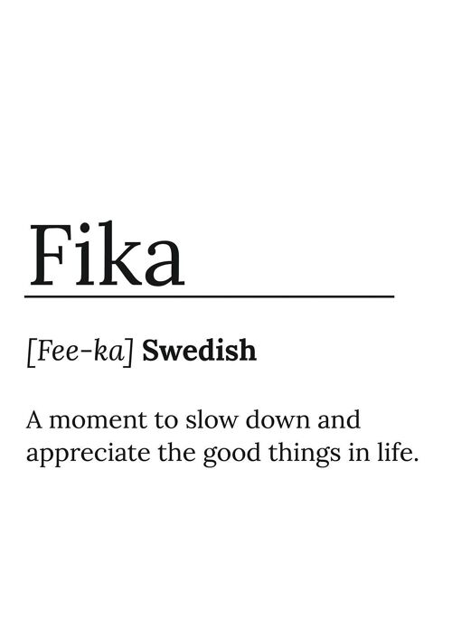 Poster Fika Quote- 21x30