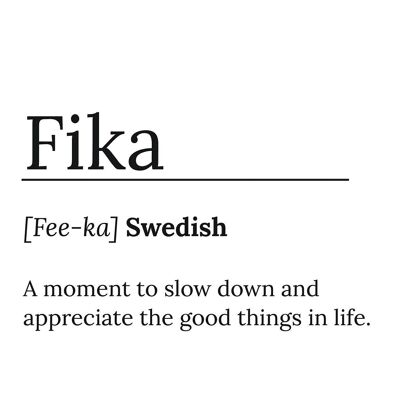 Poster Fika Quote- 21x30
