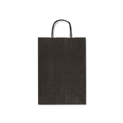 Bolsa de papel Kraft Allegra Dark Negra(mediana)