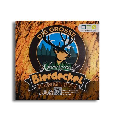 Black Forest Beer Mat Drinks Coasters | Beer Gift Ideas | Gifts for Him | Gifts for Dads | Table decoration | Bar (24 pieces)