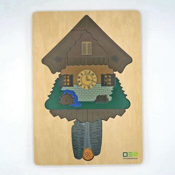 Puzzle transparent : Coucou de la Forêt-Noire | Puzzle en bois multicouche pour toute la famille | Cadeau pour les amoureux de la Forêt-Noire 3