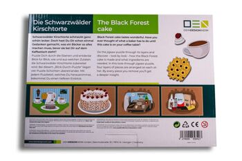 Puzzle transparent : Gâteau Forêt-Noire | Puzzle en bois multicouche pour toute la famille | Cadeau pour les amoureux de la Forêt-Noire 2