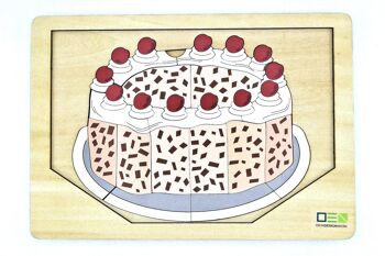 Puzzle transparent : Gâteau Forêt-Noire | Puzzle en bois multicouche pour toute la famille | Cadeau pour les amoureux de la Forêt-Noire 4