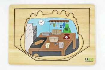 Puzzle transparent : Gâteau Forêt-Noire | Puzzle en bois multicouche pour toute la famille | Cadeau pour les amoureux de la Forêt-Noire 5