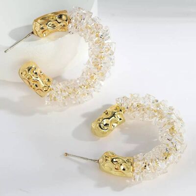 La Chanel Gold Bullion Molten Pearl Earrings