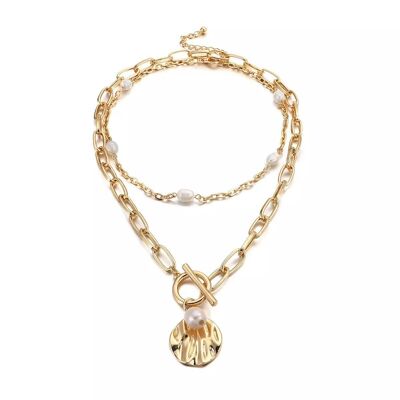 La Amelia Gold Necklace Pearl Pendant Necklace