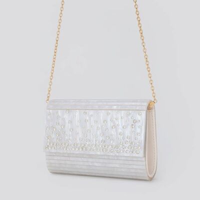 La Chanel Gold Jewel Water Drop Marble Handbag