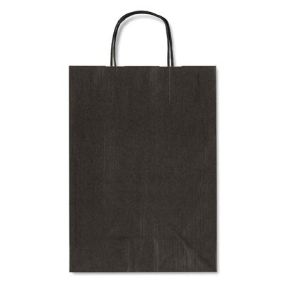 Bolsa de papel Kraft Allegra Negra (grande)