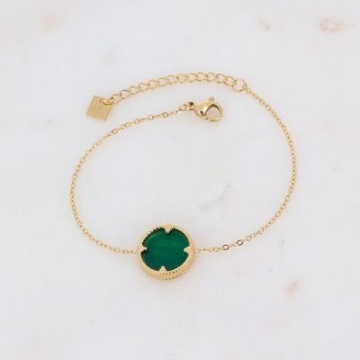 Pulsera Oria - Ágata Verde