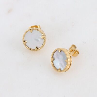 Oria earrings - White mother-of-pearl