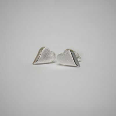 Boucles d'oreilles en forme de coeur en argent 925