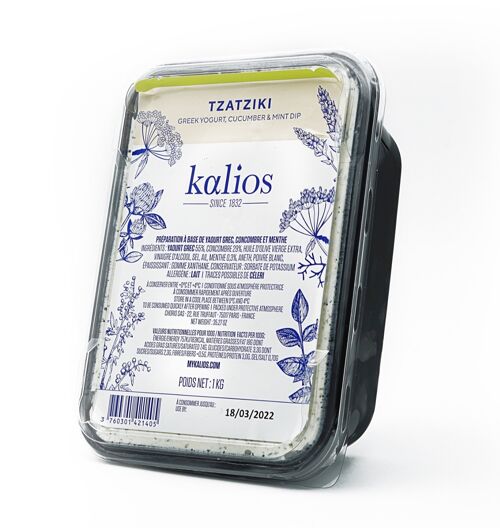 Tzatziki yaourt grec, concombre, ail frais & menthe 2kg