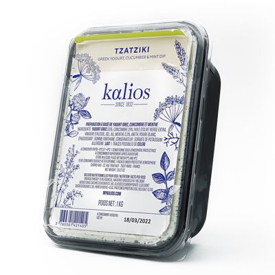 Tzatziki yaourt grec, concombre, ail frais & menthe 2kg