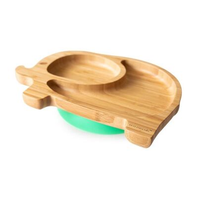 Bamboo Elephant Suction Plate - Green