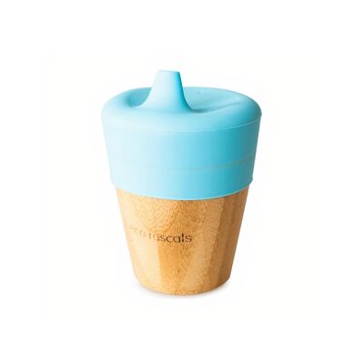 Bamboo Cup with Sippy Feeder - Blue