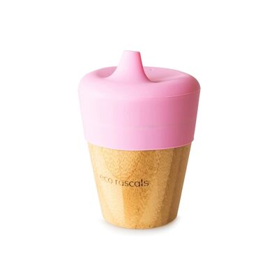 Bamboo Cup with Sippy Feeder - Pink