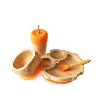 Owl Plate Gift Set - Orange