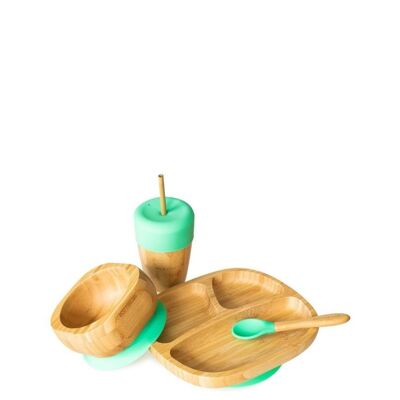 Bamboo Classic Section Plate Gift Set - Green