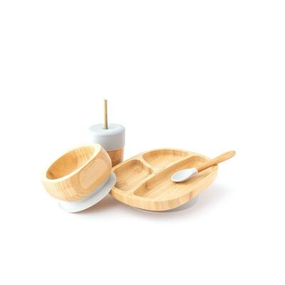 Bamboo Classic Section Plate Gift Set - Grey