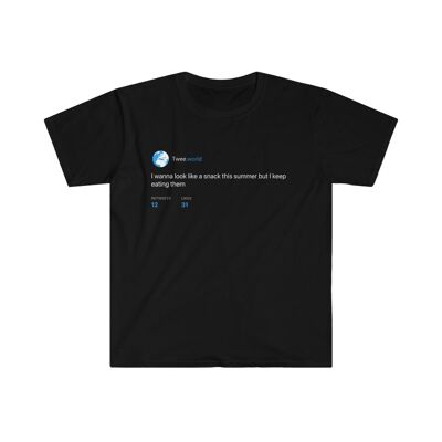 I wanna look like a snack Tee - Black