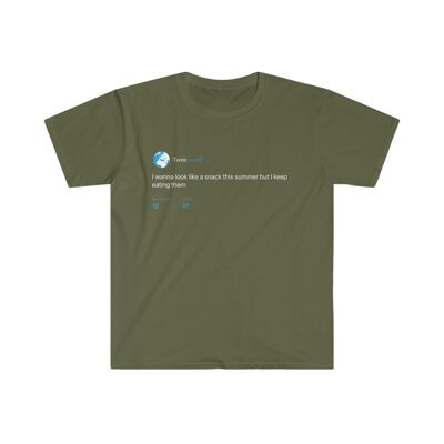 Ich möchte wie ein Snack-T-Shirt aussehen - Military Green