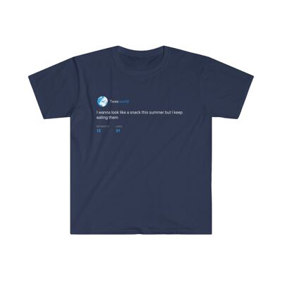 Camiseta Quiero lucir como un refrigerio - Azul marino