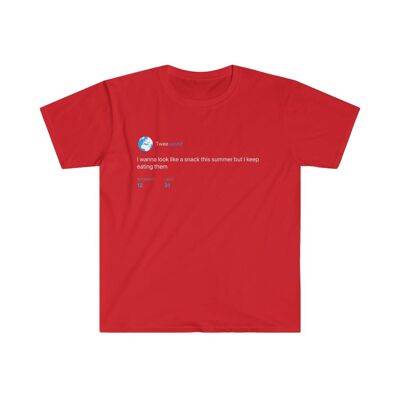 Ich möchte wie ein Snack-T-Shirt aussehen - Rot