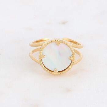 Bague Oria - Nacre Blanche 3