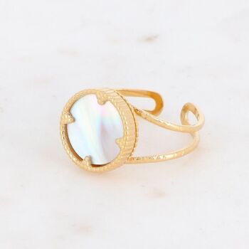 Bague Oria - Nacre Blanche 4