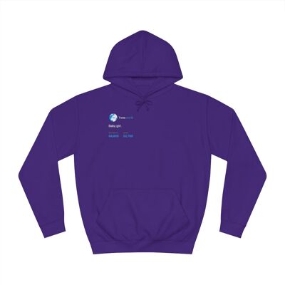 Baby Girl. Hoodie - Purple