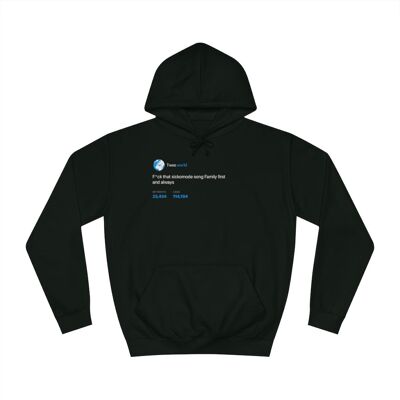 F*ck sickomode, Family first Hoodie – Jet Black