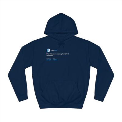 F*ck sickomode, Family first Hoodie - Oxford Navy